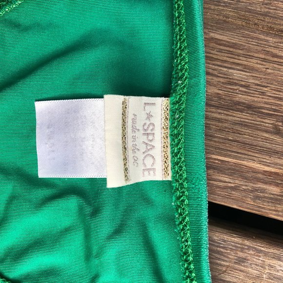 SALE!! L*SPACE Green Cheeky Bikini Bottom - Picture 2 of 3